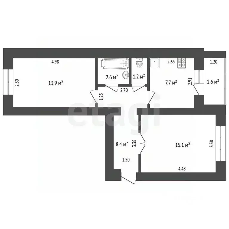 Комната Башкортостан, Стерлитамак Михайловский мкр, ул. Сазонова, 18 ... - Фото 2