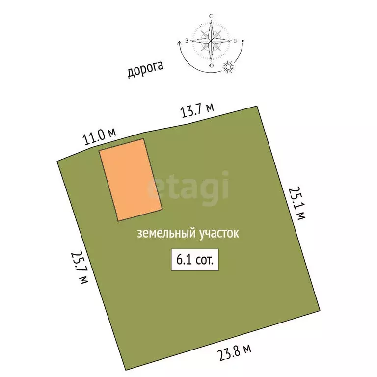 Дом в Ялуторовск, улица Червинского (45.2 м) - Фото 1