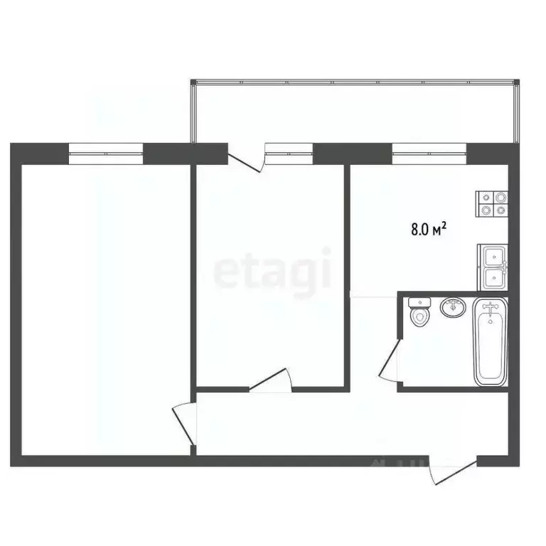 2-к кв. Ярославская область, Рыбинск просп. Серова, 5 (47.2 м) - Фото 2