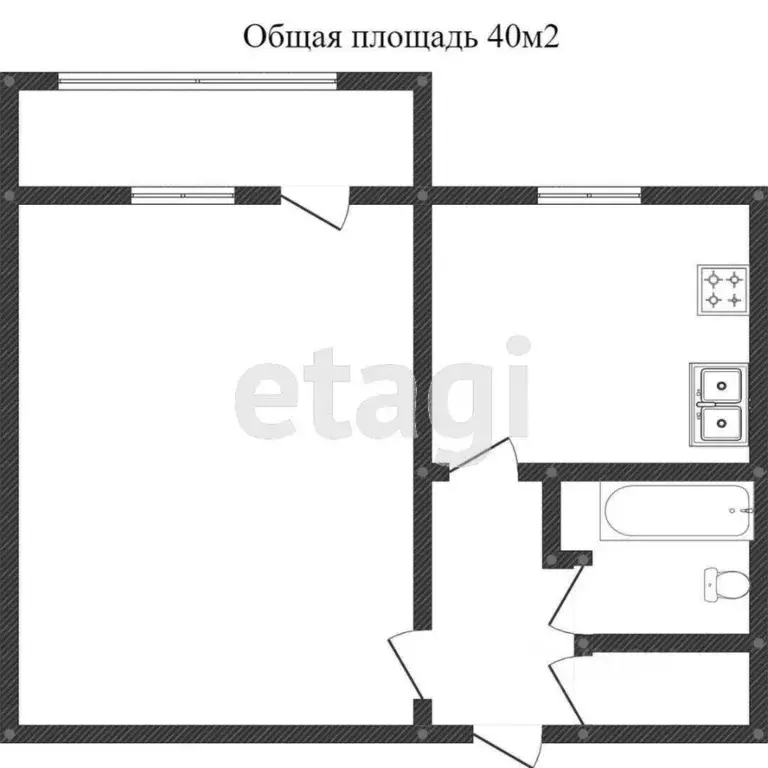 1-к кв. Вологодская область, Вологда Фрязиновская ул., 33 (37.8 м) - Фото 2