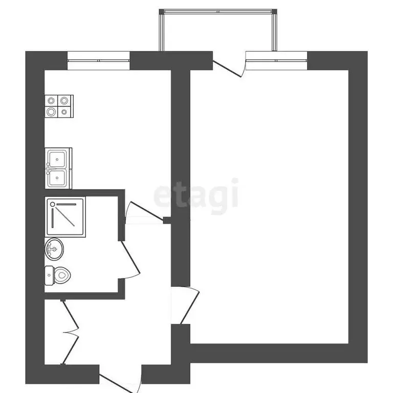 1-комнатная квартира: Чернушка, улица Мира, 34 (32.2 м) - Фото 0