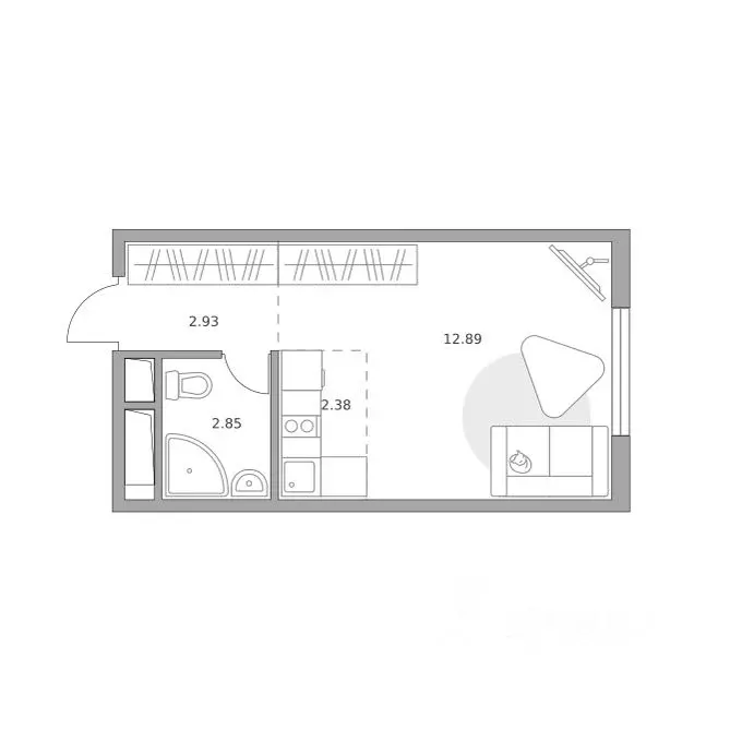 Студия Московская область, Красногорск Опалиха мкр, ул. Береговая, 1 ... - Фото 1