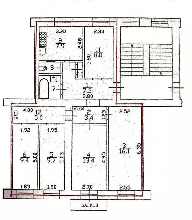 5-к кв. Санкт-Петербург Измайловский просп., 25 (86.5 м) - Фото 1
