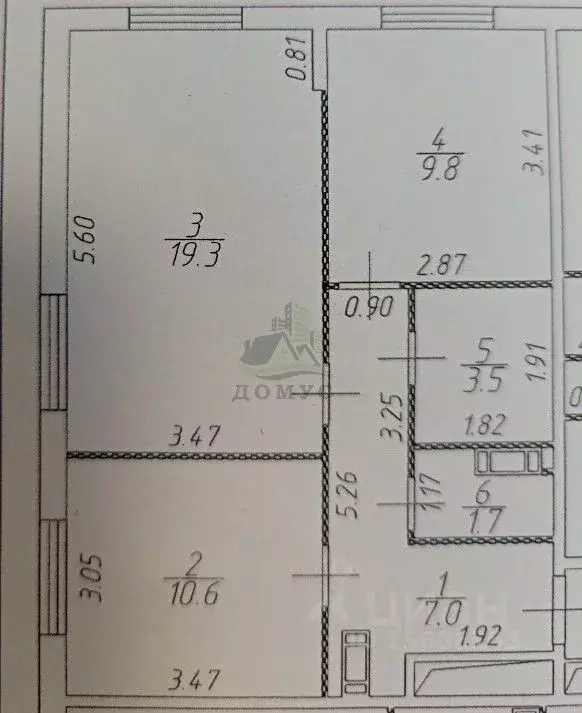 2-к кв. Московская область, Раменское ул. Молодежная, 26Б (52.0 м) - Фото 2
