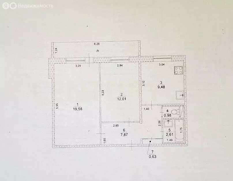 2-комнатная квартира: Ульяновск, проспект Ленинского Комсомола, 5 (60 ... - Фото 1