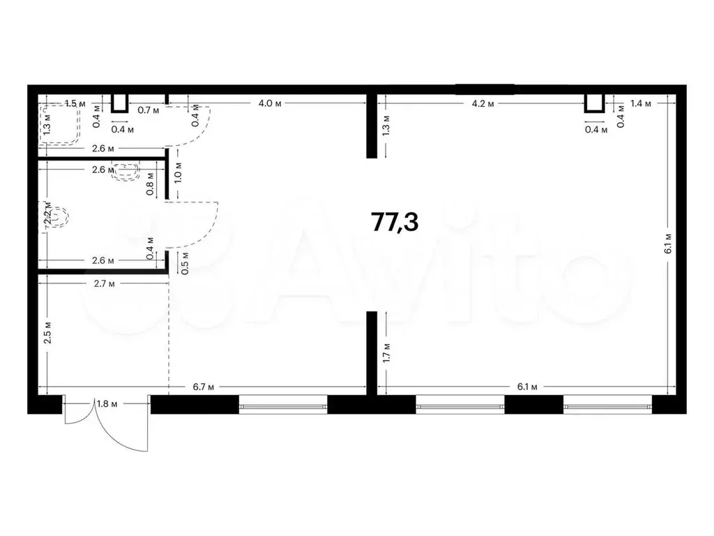 Продам помещение свободного назначения, 77.3 м - Фото 0