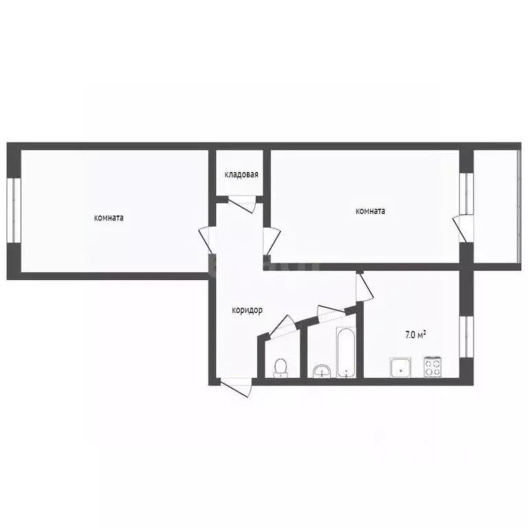 2-к кв. Костромская область, Кострома пос. Октябрьский, проезд ... - Фото 1