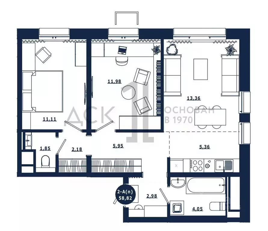 2-к кв. Ханты-Мансийский АО, Сургут 39-й мкр, Крылов жилой комплекс ... - Фото 1
