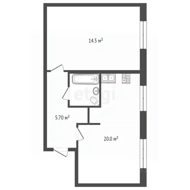 1-к кв. Ханты-Мансийский АО, Сургут ул. Нефтяников, 29А (40.5 м) - Фото 1