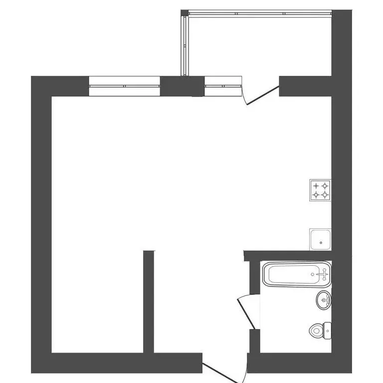 Квартира-студия: Вологда, Окружное шоссе, 32 (30.9 м) - Фото 1