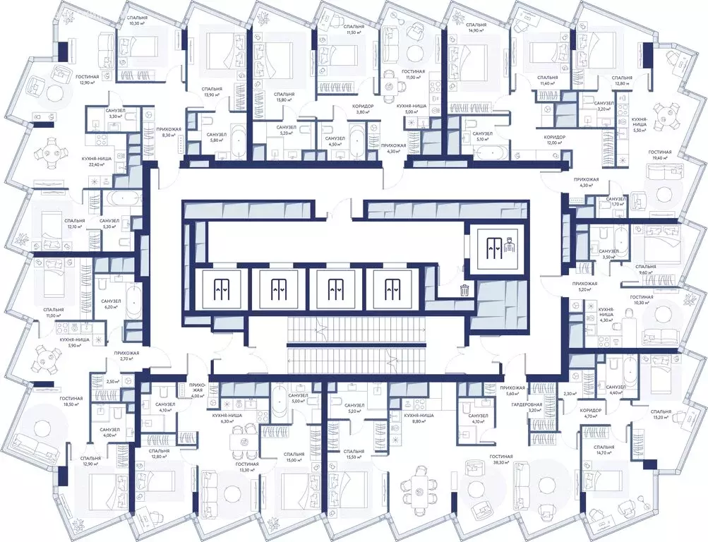 3-комнатная квартира: Москва, 3-й Сетуньский проезд, 10 (122 м) - Фото 1