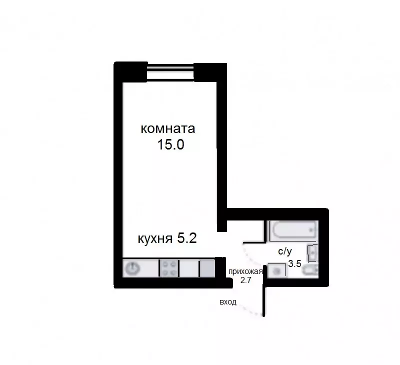 1-комнатная квартира: Киров, Чистопрудненская улица, 17 (32.8 м) - Фото 0