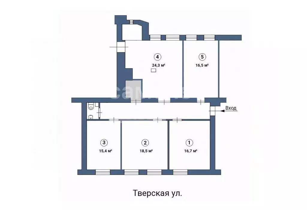 Помещение свободного назначения в Москва Тверская ул., 12С7 (19 м) - Фото 2