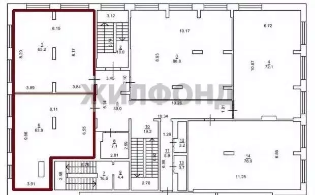 Офис в Новосибирская область, Новосибирск ул. Чаплыгина, 54 (129 м) - Фото 2