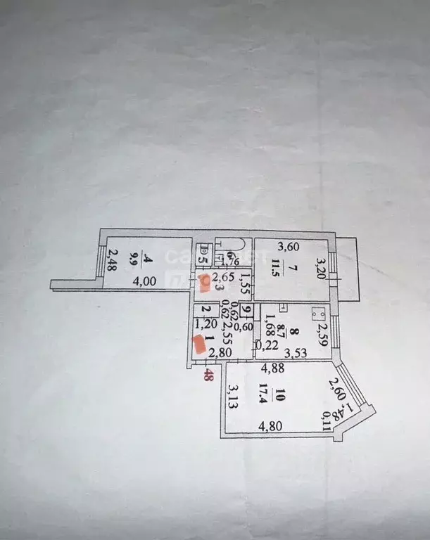 3-к кв. Липецкая область, Липецк 9-й мкр, 20 (62.3 м) - Фото 1