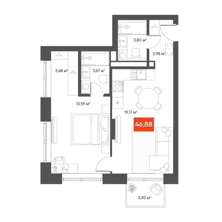 1-к кв. Новосибирская область, Новосибирск Академгородок мкр, ул. ... - Фото 1