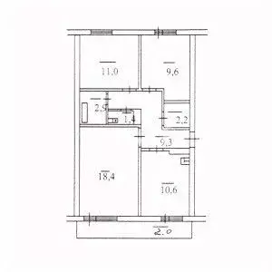 3-к кв. Приморский край, Находка ул. Астафьева, 5А (65.4 м) - Фото 1