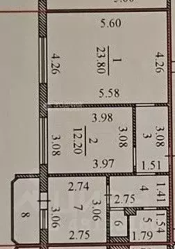 2-к кв. Чувашия, Чебоксары ул. П.В. Дементьева, 15к1 (62.0 м) - Фото 1