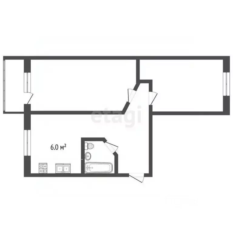 2-к кв. Пермский край, Чернушка Юбилейная ул., 16 (45.2 м) - Фото 1