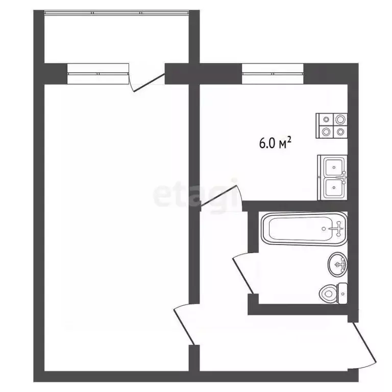 1-к кв. Владимирская область, Муром ул. Льва Толстого, 79 (28.7 м) - Фото 2