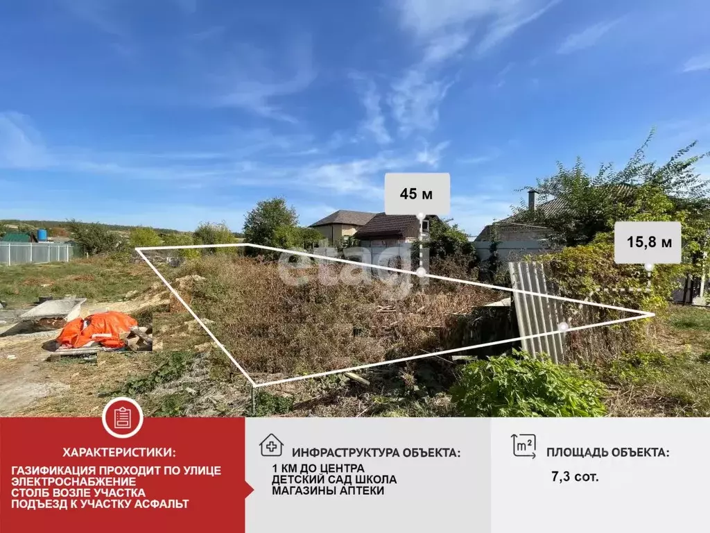 Участок в Белгородская область, Алексеевка ул. Гончаровка (7.3 сот.) - Фото 1