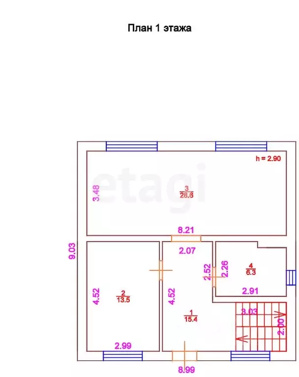 Дом в Татарстан, Казань Салмачи жилмассив, ул. Овражная, 100 (125 м) - Фото 1