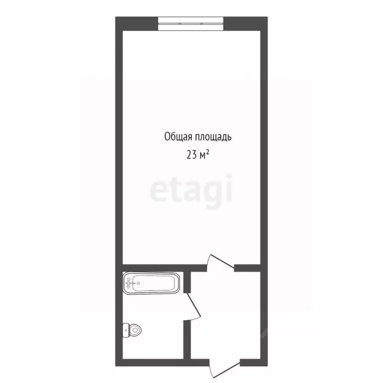 Студия Кемеровская область, Кемерово Космическая ул., 18 (23.0 м) - Фото 2