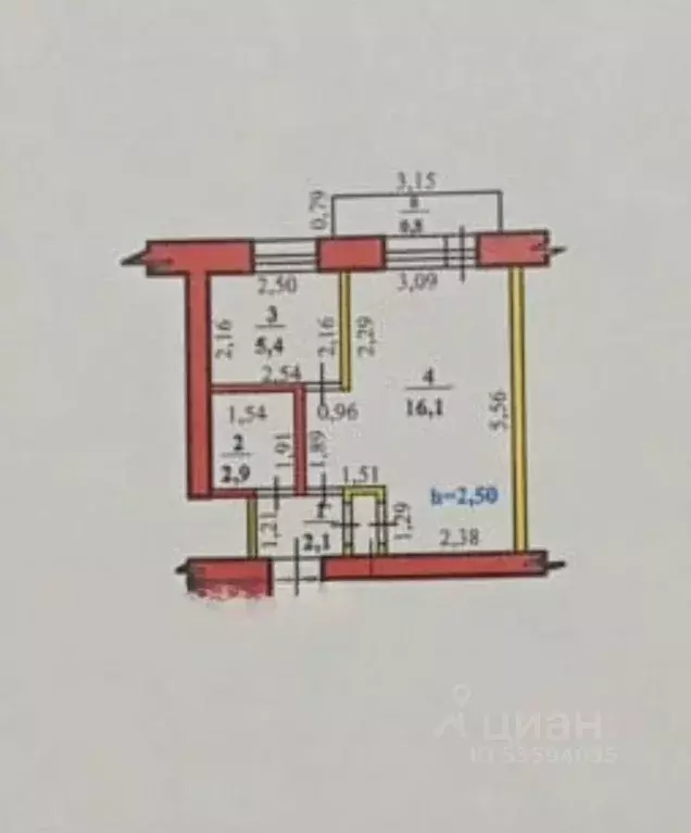 1-к кв. Башкортостан, Стерлитамак ул. Худайбердина, 178 (30.0 м) - Фото 2