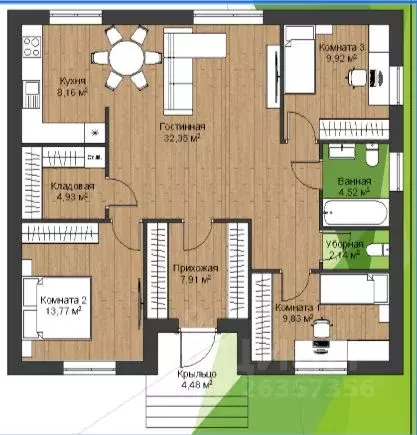 Коттедж в Тульская область, Тула городской округ, д. Хопилово ул. ... - Фото 2