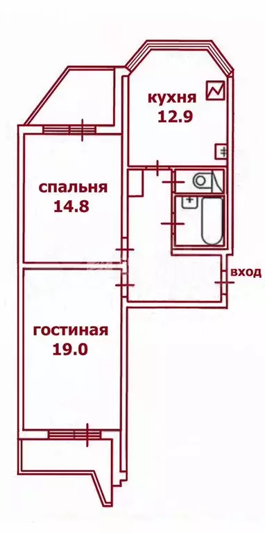 2-к. квартира, 58,2 м, 11/17 эт. - Фото 0