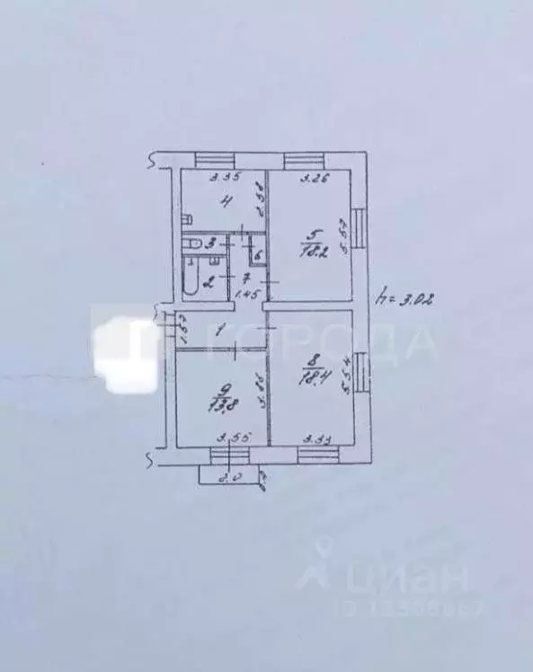 3-к кв. Кемеровская область, Новокузнецк ул. Обнорского, 15 (74.4 м) - Фото 2