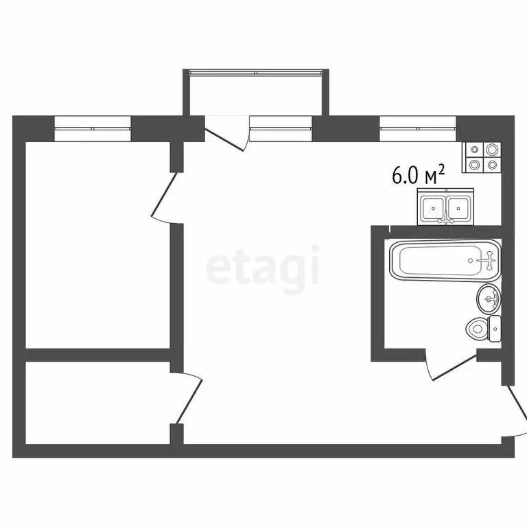 2-комнатная квартира: Ухта, проезд Дружбы, 9 (44.6 м) - Фото 1
