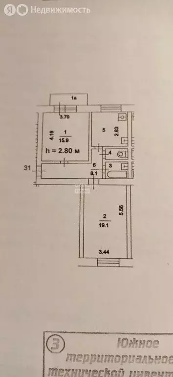 2-комнатная квартира: Москва, Варшавское шоссе, 62к1 (56 м) - Фото 0