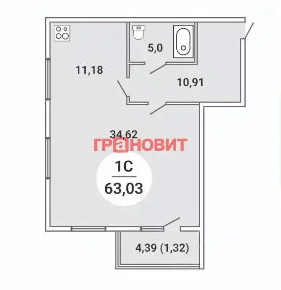 2-к кв. Новосибирская область, Новосибирск Северо-Чемской жилмассив, ... - Фото 1