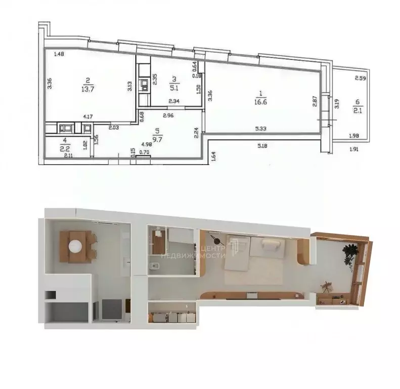 1-к кв. Татарстан, Казань Горки-3 мкр, Экопарк Дубрава мкр, ул. ... - Фото 2