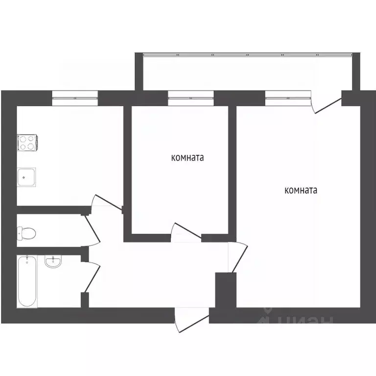 2-к кв. Бурятия, Улан-Удэ Ключевская ул., 11 (48.0 м) - Фото 1