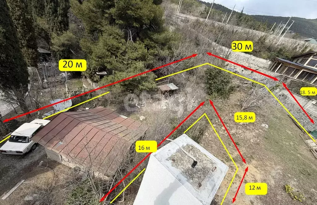 Участок в Крым, Ялта муниципальный округ, Массандра пгт ул. Совхозная, ... - Фото 1