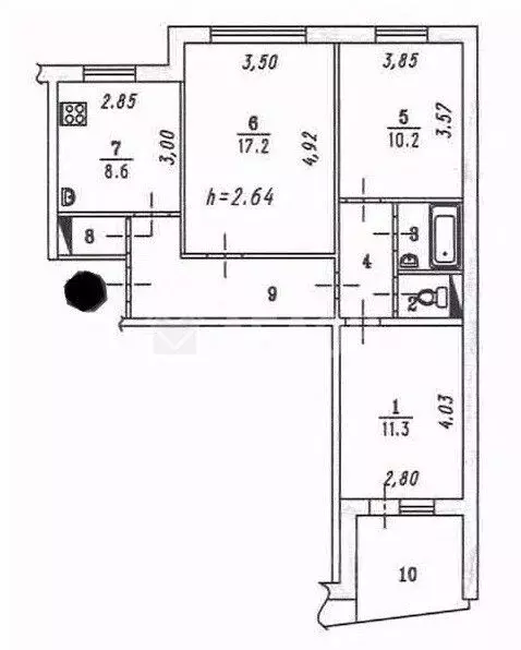 3-к кв. Омская область, Омск ул. 70 лет Октября, 18 (63.6 м) - Фото 2