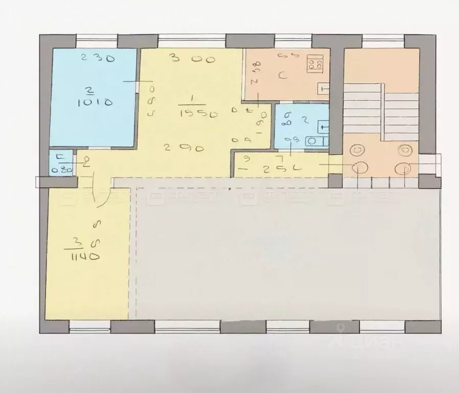 3-к кв. Татарстан, Казань ул. Восстания, 52 (54.8 м) - Фото 2