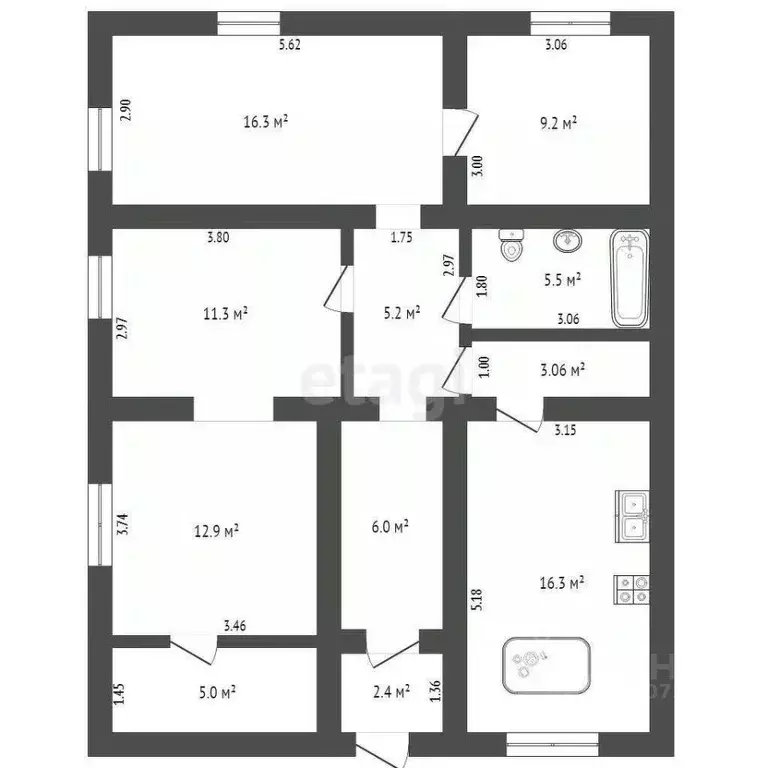 Дом в Оренбургская область, Оренбургский район, пос. Пригородный ... - Фото 2