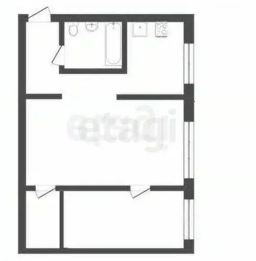 2-к кв. Кемеровская область, Новокузнецк Народная ул., 25 (43.4 м) - Фото 2