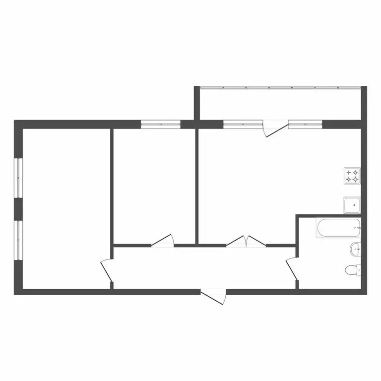 2-комнатная квартира: Тюмень, улица Василия Гольцова, 10 (73.6 м) - Фото 1