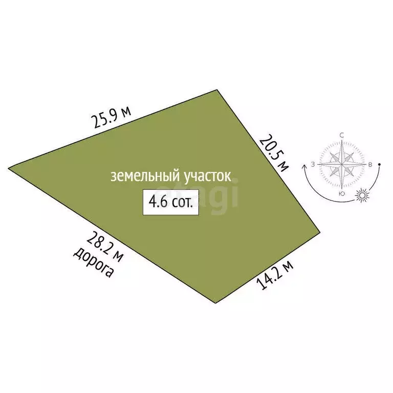 Участок в Феодосия, улица Анюнаса, 2 (4.62 м) - Фото 1