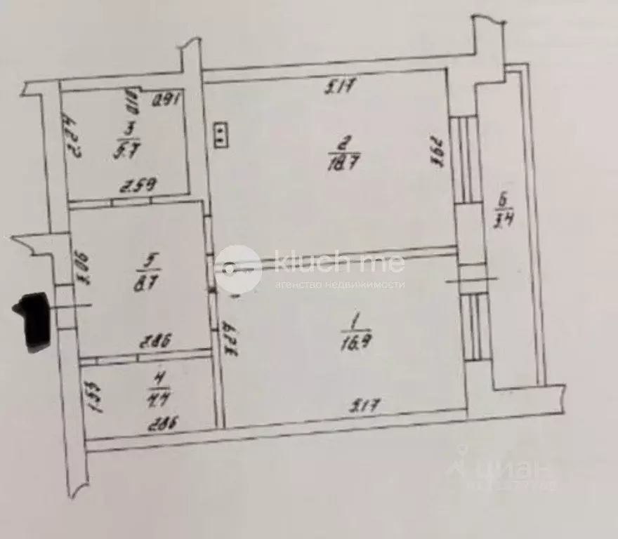 1-к кв. Татарстан, Казань Курская ул., 15 (54.0 м) - Фото 2