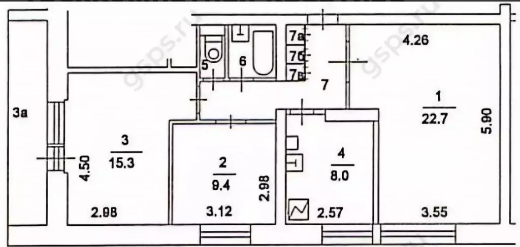 3-к кв. Москва Коровинское ш., 6К3 (64.5 м) - Фото 1