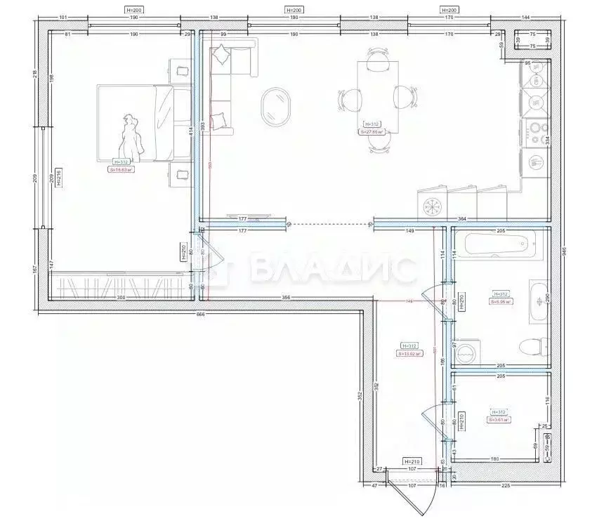 2-к кв. Москва ул. Архитектора Власова, 71к2 (69.0 м) - Фото 1