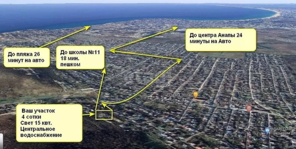 Участок в Краснодарский край, Анапа муниципальный округ, с. Супсех ул. ... - Фото 1