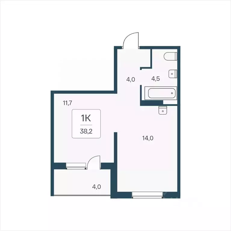 1-к кв. Новосибирская область, Новосибирск Кедровая ул., 80/3 (38.2 м) - Фото 0