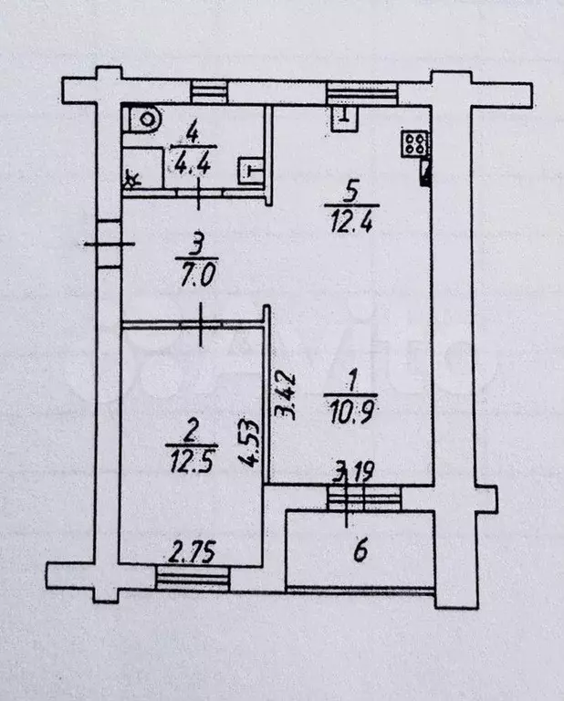 2-к. квартира, 51,2 м, 3/4 эт. - Фото 0