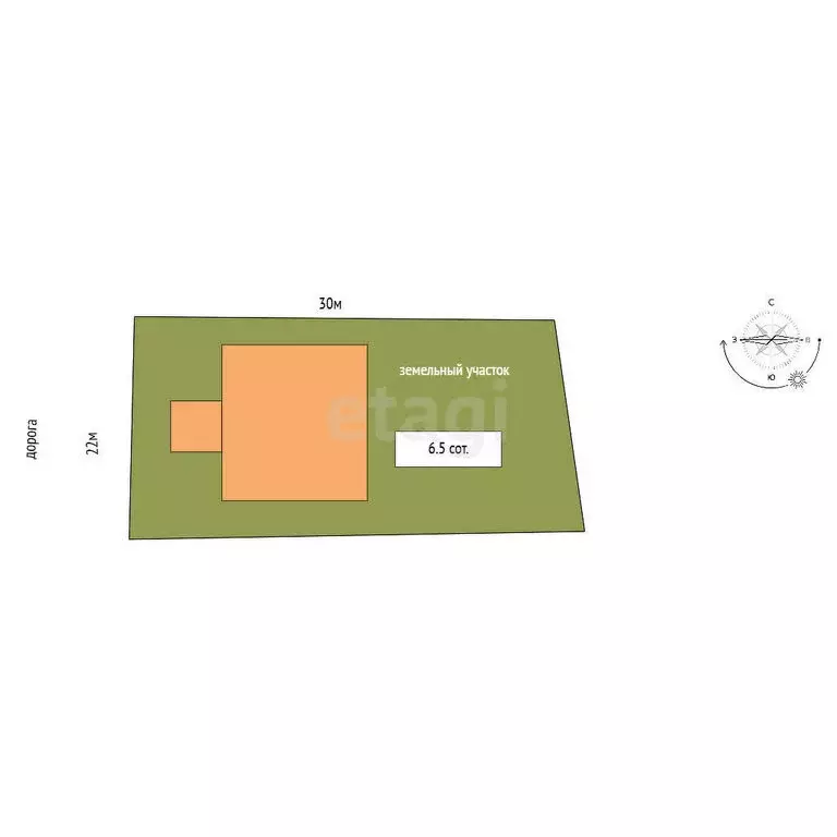 Участок в Нижняя Лужна, Мирный переулок (6.5 м) - Фото 1